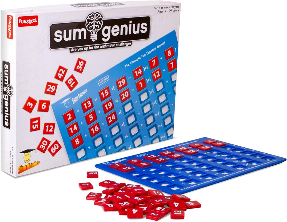 Funskool Sum Genius – Educational Math Strategy Board Game for Kids | Fast-Paced Number Game for Family Fun