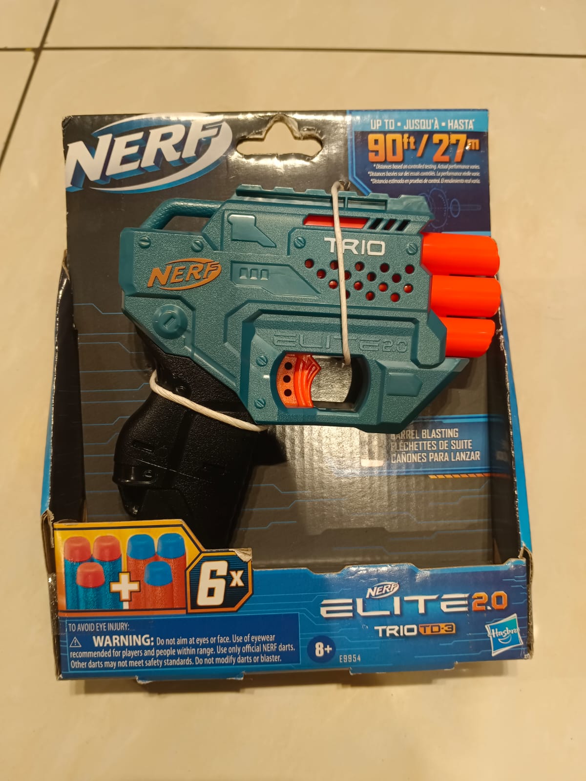 Nerf Elite 2.0 Trid TD-3 Blaster – Foam Dart Toy Gun with 3-Dart Firing Barrel | Outdoor Action Toy for Kids