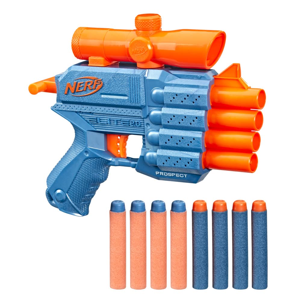 Nerf Prospect Elite QS-4 Blaster – Elite Series Foam Dart Toy Gun with Quick-Slide Action | Outdoor Action Toy for Kids